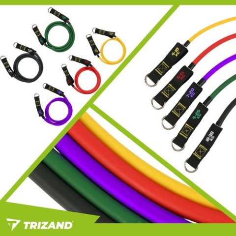 Zestaw gum do ćwiczeń - 5szt. Trizand 25880