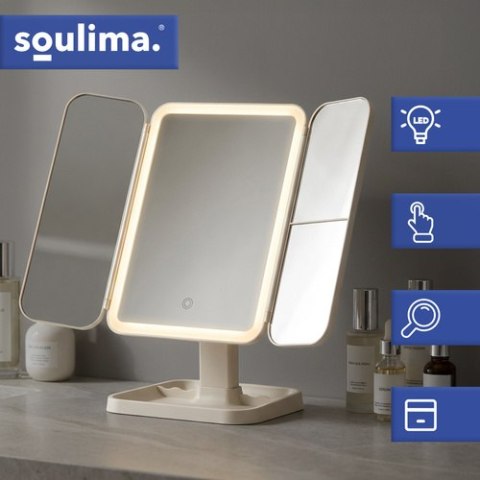 Lusterko kosmetyczne rozkładane LED Soulima 26952