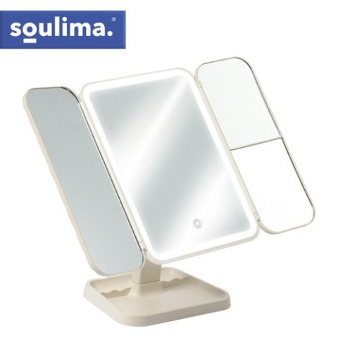 Lusterko kosmetyczne rozkładane LED Soulima 26952
