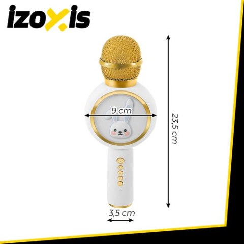 Mikrofon karaoke bezprzewodowy biały Izoxis 27047