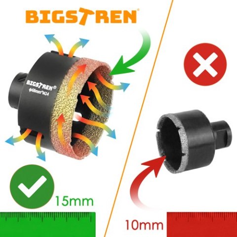Otwornice diamentowe- zestaw 7szt. Bigstren 27080
