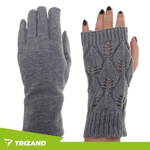 Rękawiczki dotykowe R26073 - szare Trizand