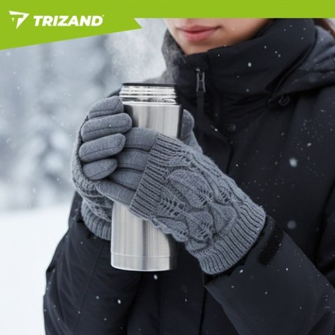 Rękawiczki dotykowe R26073 - szare Trizand