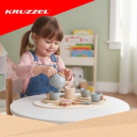 Zestaw do herbaty dla dzieci szary Kruzzel 26394