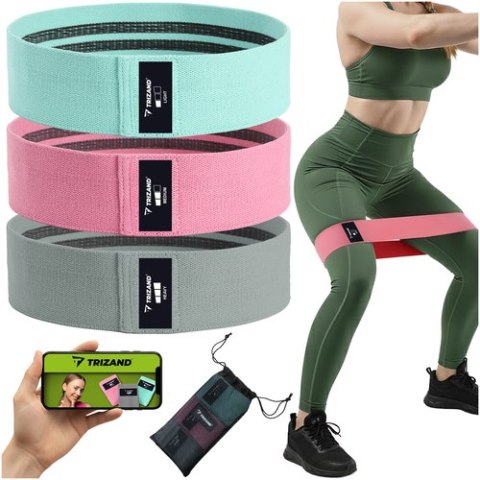 Zestaw gum do ćwiczeń - 3szt. Trizand 25876