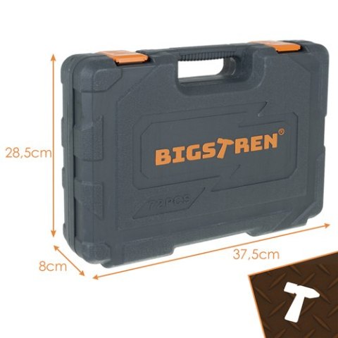Zestaw narzędzi w walizce 72el. Bigstren 26846