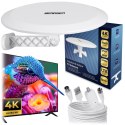 Antena wewnętrzna zewnętrzna TV ultra HD 4K Berdsen BD-955 biała