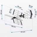 Antena zewnętrzna kierunkowa TV ultra HD 4K Berdsen BD-950
