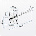 Antena zewnętrzna kierunkowa TV ultra HD 4K Berdsen BD-951