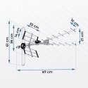 Antena zewnętrzna kierunkowa TV ultra HD 4K Berdsen BD-954