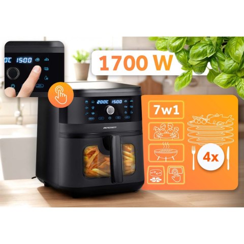 Frytkownica beztłuszczowa Air fryer Berdsen BD-661 czarna