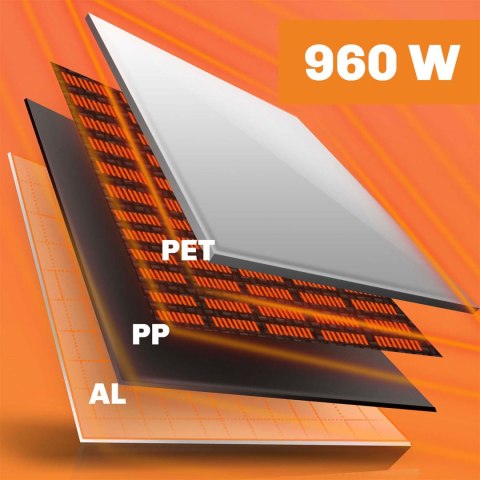 Grzejnik na podczerwień promiennik podczerwieni 960 W Berdsen BD-988