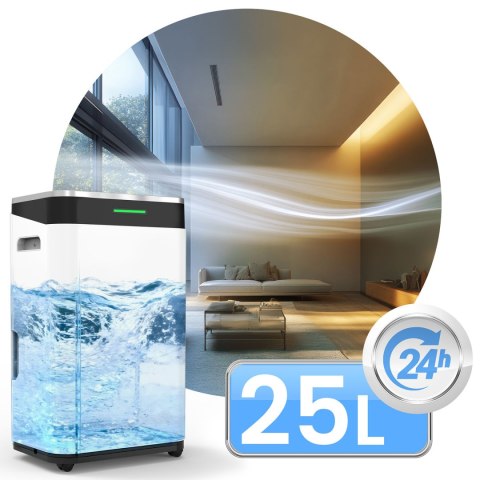 Osuszacz powietrza kompresorowy - pochłaniacz wilgoci 25l/24h higrostat Berdsen BD-533 biały