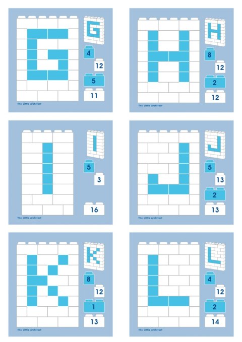Blocks educational Little Architect - Letters and Numbers 630 el