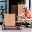 Wózek transportowy platformowy HM-505 czarno-czerwony