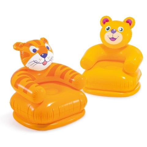 Fotel dmuchany dla dziecka Wesołe Zwierzęta 65 x 64 cm Intex 68556 miś