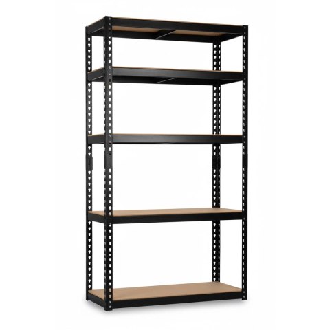 Regał metalowy magazynowy 183 x 90 x 40 cm Humberg HR-853 czarny
