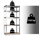 Regał metalowy magazynowy 183 x 90 x 40 cm Humberg HR-853 srebrny