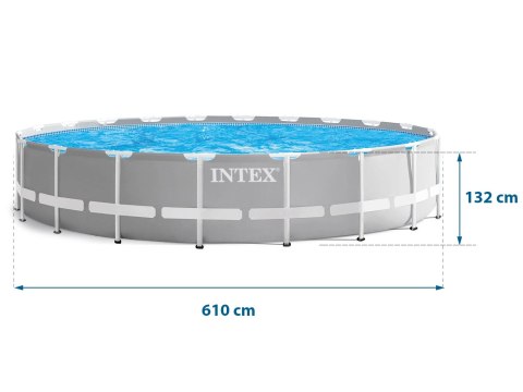 Basen ogrodowy stelażowy 610 x 132 cm 12w1 INTEX 26756
