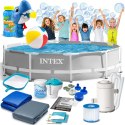 Basen ogrodowy stelażowy 305 x 76 cm 15w1 INTEX 26702 + maszynka do baniek GRATIS