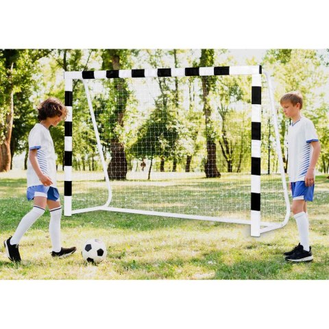 Bramka do piłki nożnej 300 x 200 x 90 cm NS-465 czarno-biała