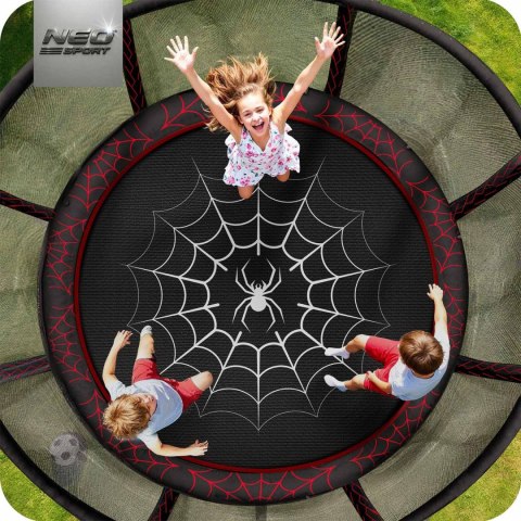 Trampolina ogrodowa 13ft/404cm z siatką zewnętrzną i drabinką Neo-Sport
