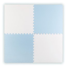 Duża mata piankowa puzzle Ricokids 60x60 cm 4 szt. niebiesko-biała