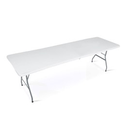 Stół cateringowy ogrodowy składany 244 cm Plonos biały