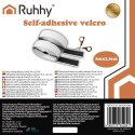 Rzep samoprzylepny czarny 5m x 2,5cm Ruhhy 24237