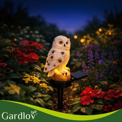 Lampa ogrodowa solarna - sowa Gardlov 23847