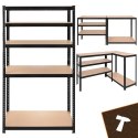 Regał magazynowy - czarny 180x90x40 Bigstren