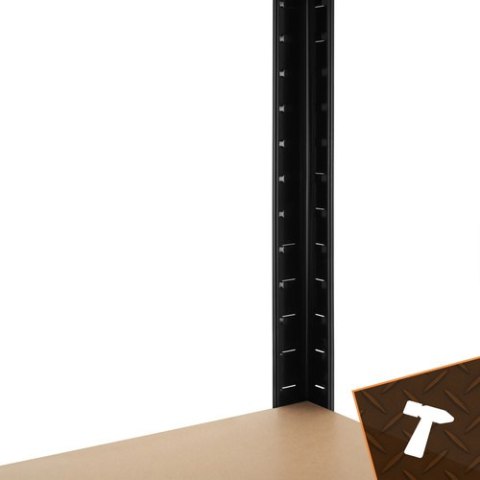Regał magazynowy - czarny 180x90x40 Bigstren
