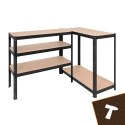 Regał magazynowy - czarny 180x90x40 Bigstren