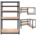 Regał magazynowy - czarny 180x90x40 Bigstren