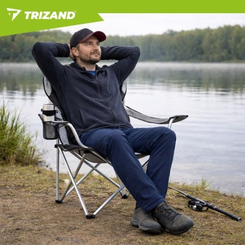 Krzesło wędkarskie czarno-szare Trizand
