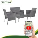 Meble ogrodowe rattanowe antracyt Gardlov 26907