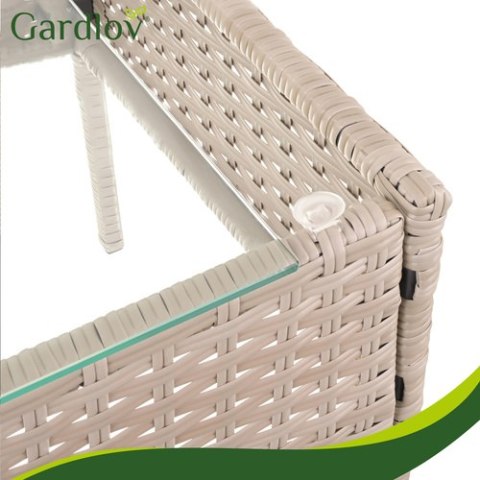Meble ogrodowe rattanowe beżowe Gardlov 26909
