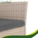 Meble ogrodowe rattanowe beżowe Gardlov 26909