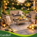 Meble ogrodowe rattanowe beżowe Gardlov 26909