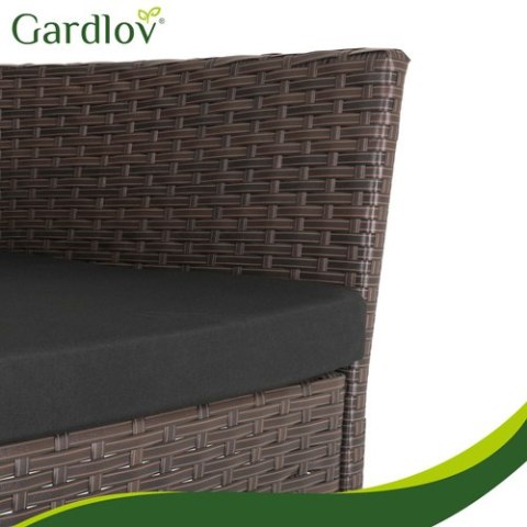 Meble ogrodowe rattanowe brązowe Gardlov 26911