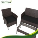 Meble ogrodowe rattanowe brązowe Gardlov 26911