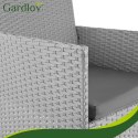 Meble ogrodowe rattanowe szare Gardlov 26910