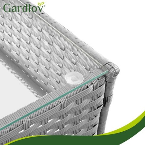 Meble ogrodowe rattanowe szare Gardlov 26910