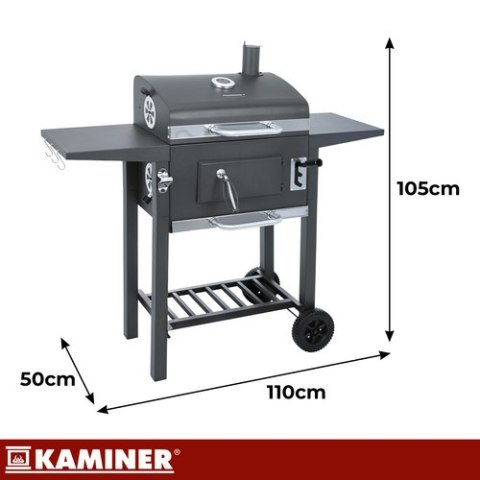 Grill ogrodowy z pokrywą 105x110x50cm Kaminer