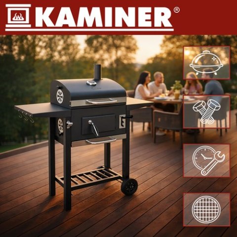 Grill ogrodowy z pokrywą 105x110x50cm Kaminer