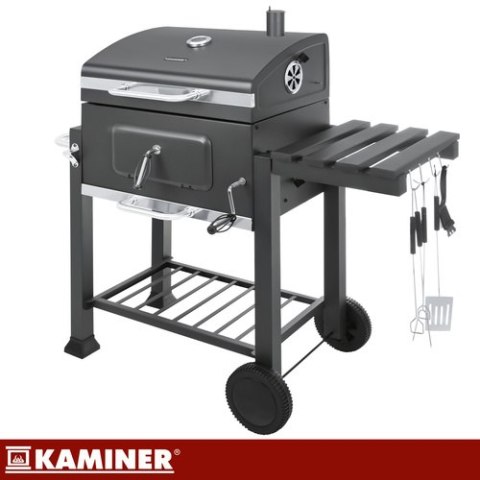 Grill ogrodowy z pokrywą 114x67x120cm Kaminer