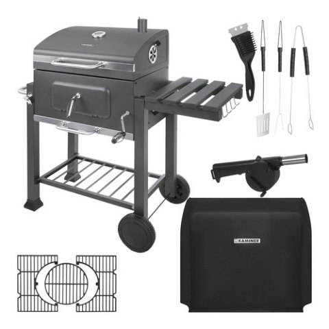 Grill ogrodowy z pokrywą 114x67x120cm Kaminer