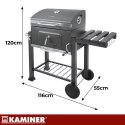 Grill ogrodowy z pokrywą 116x70x110cm Kaminer