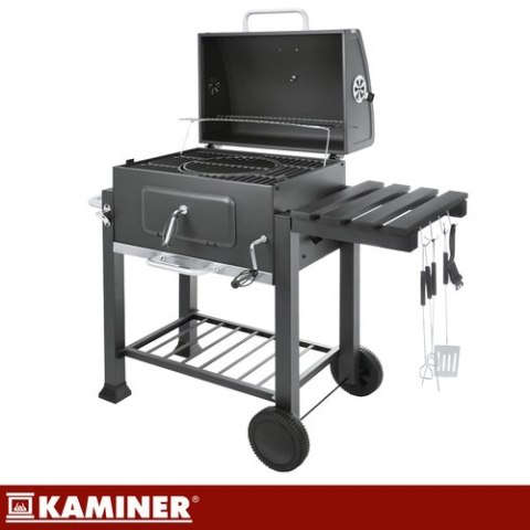 Grill ogrodowy z pokrywą 116x70x110cm Kaminer