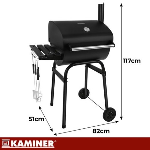 Grill ogrodowy z pokrywą 82x51x117cm Kaminer